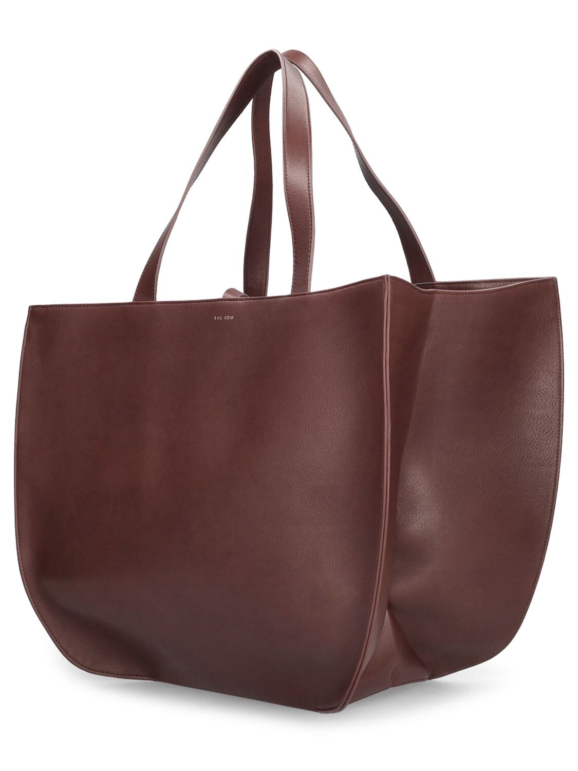 Shop The Row Graham Leather Tote Bag In Burgundy