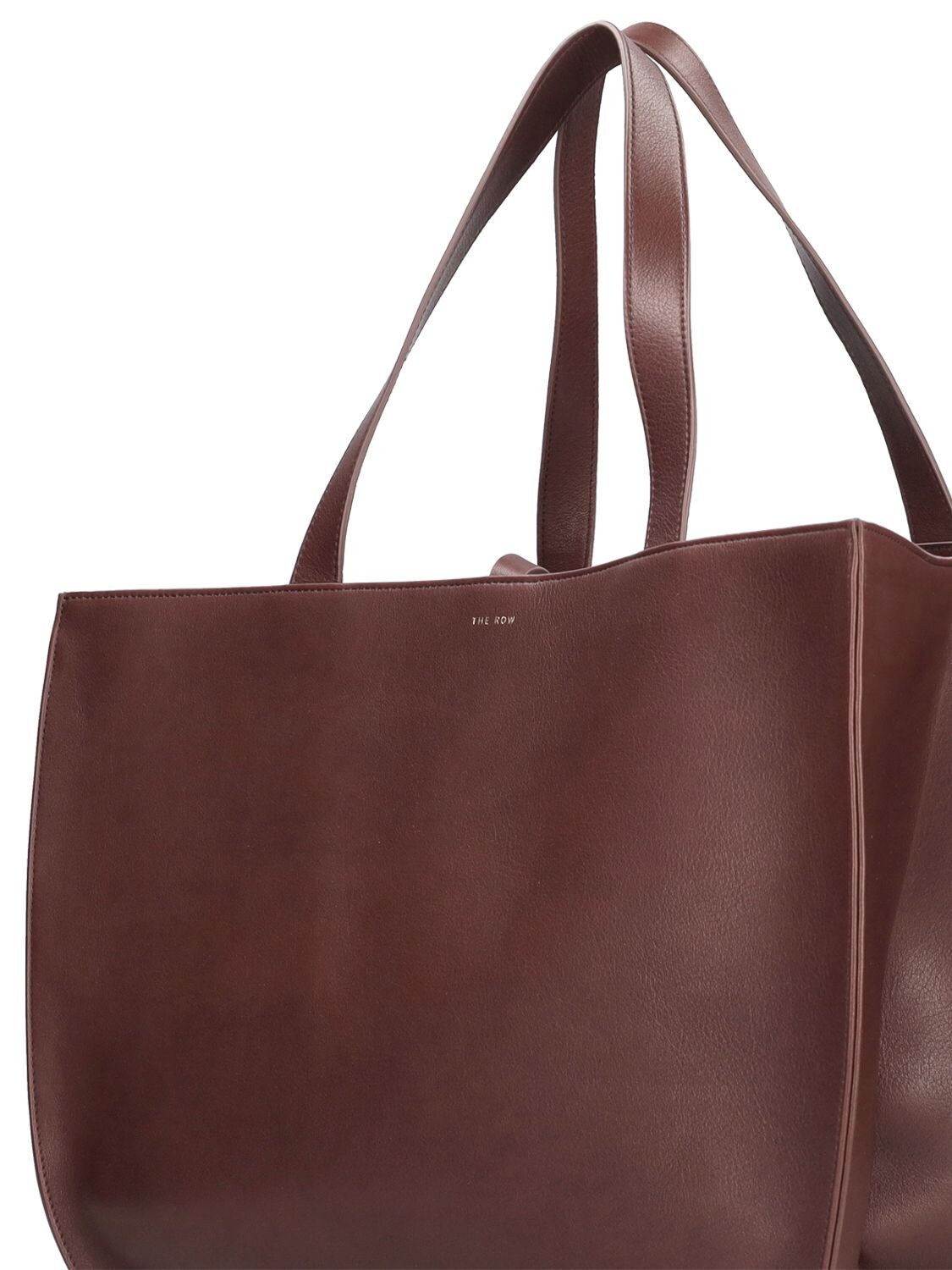 Shop The Row Graham Leather Tote Bag In Burgundy