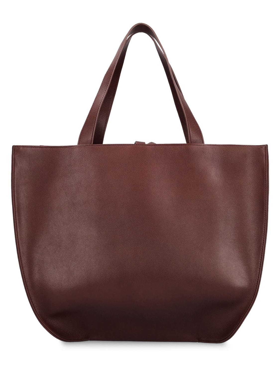 Shop The Row Graham Leather Tote Bag In Burgundy