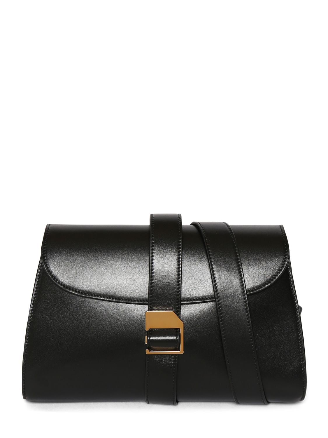 The Row Isla Flap Clutch Bag In Leather In Black Shg | ModeSens