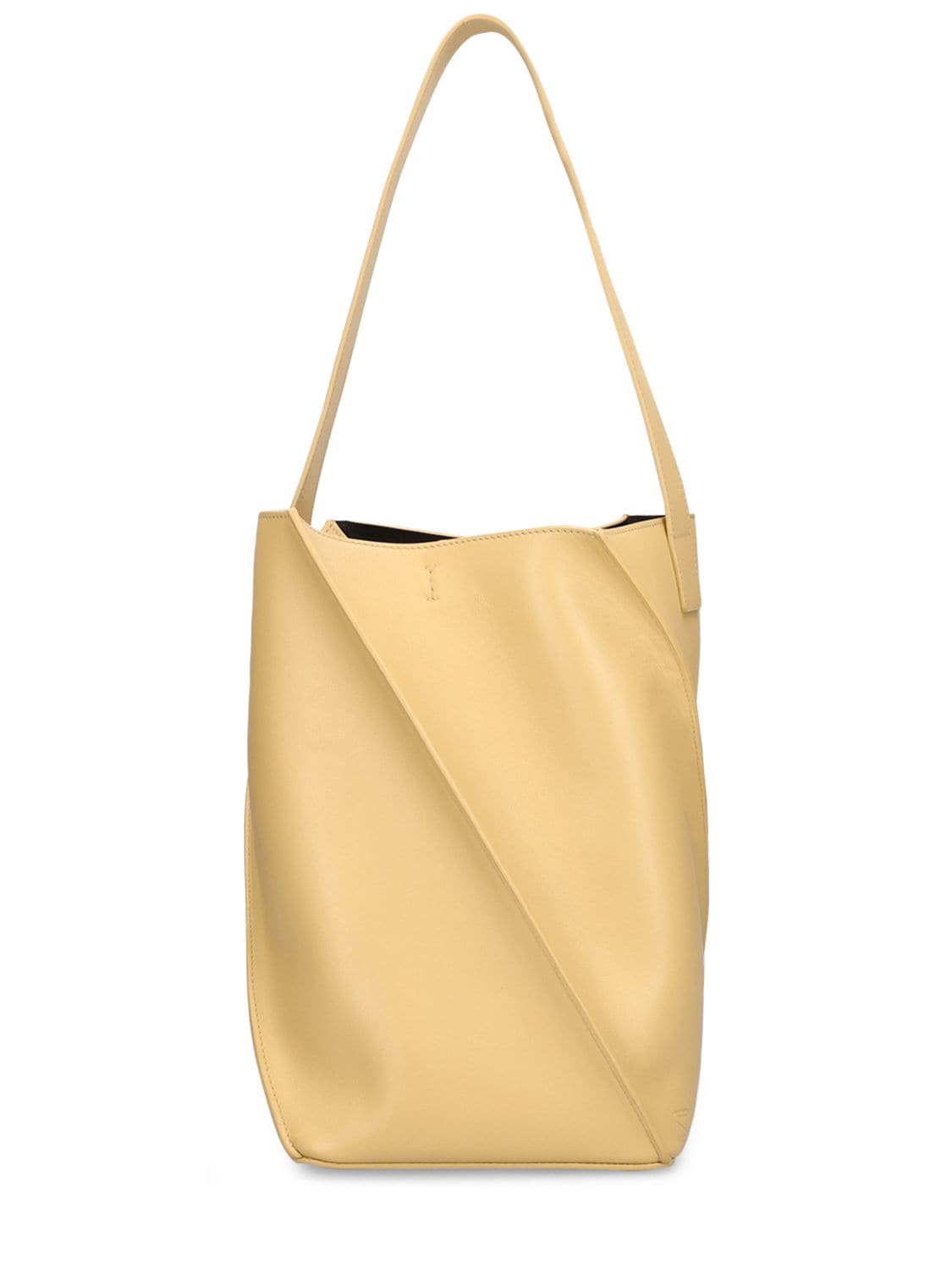 Yuzefi Swirl Leather Tote Bag In Butter
