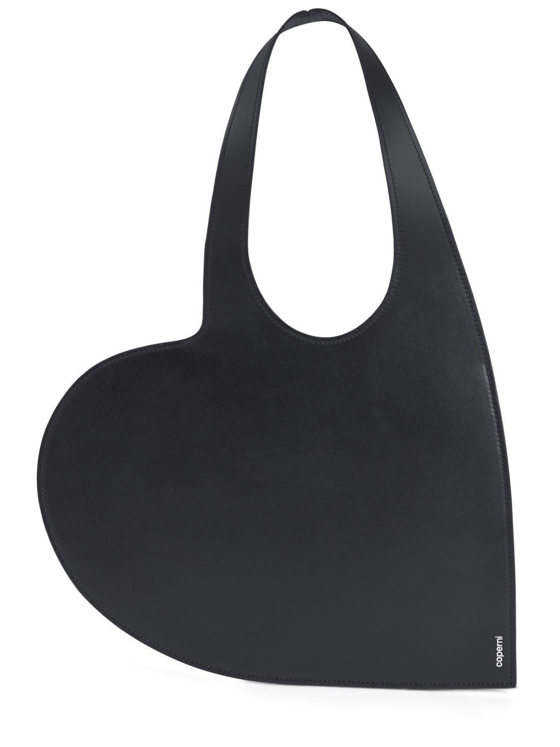 Coperni Mini Heart Leather Shoulder Bag In Black  