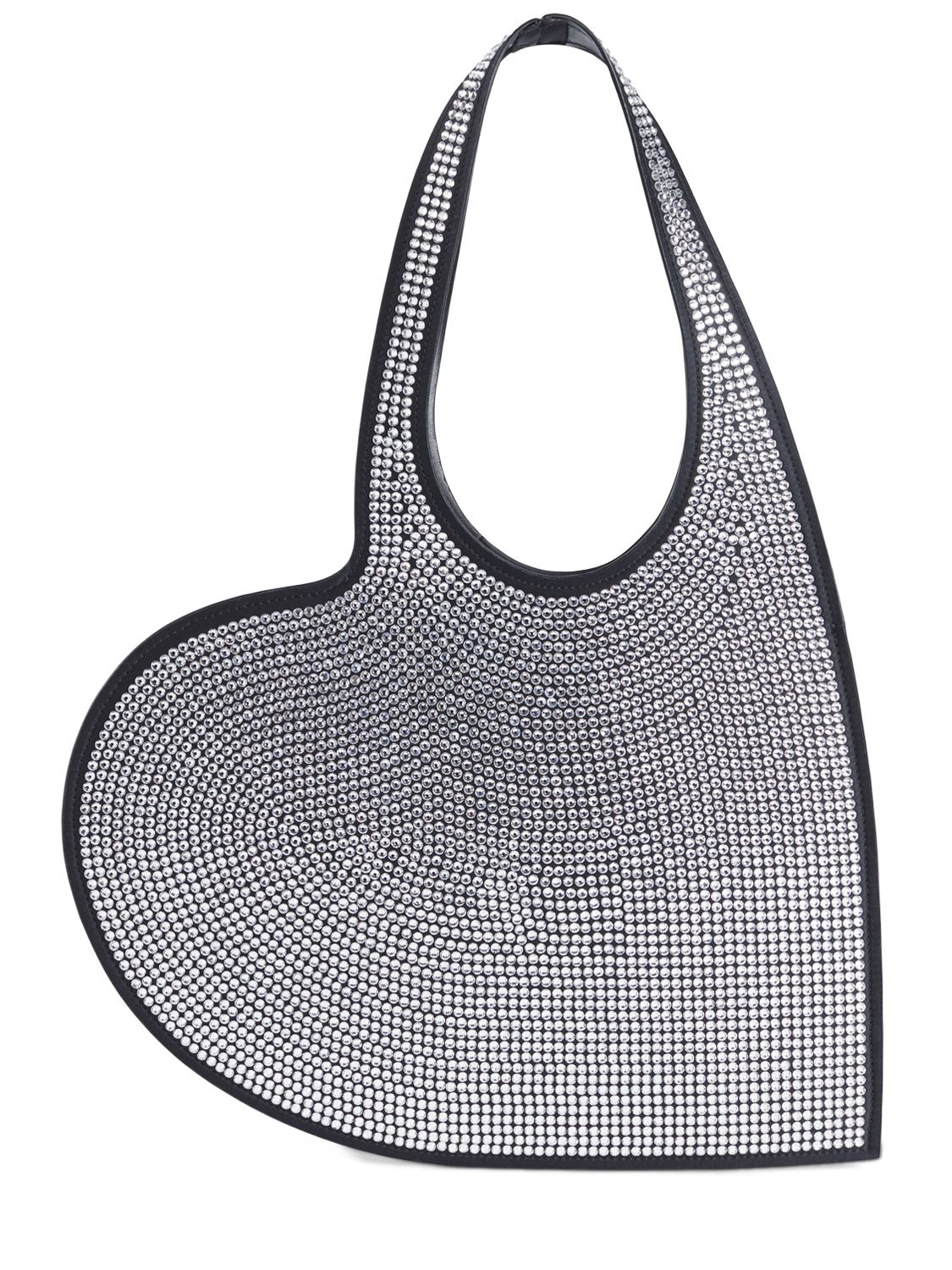 Image of Mini Heart Embellished Shoulder Bag