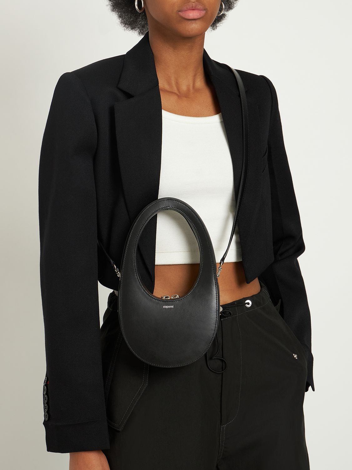 Shop Coperni Mini Swipe Crossbody Bag In Black