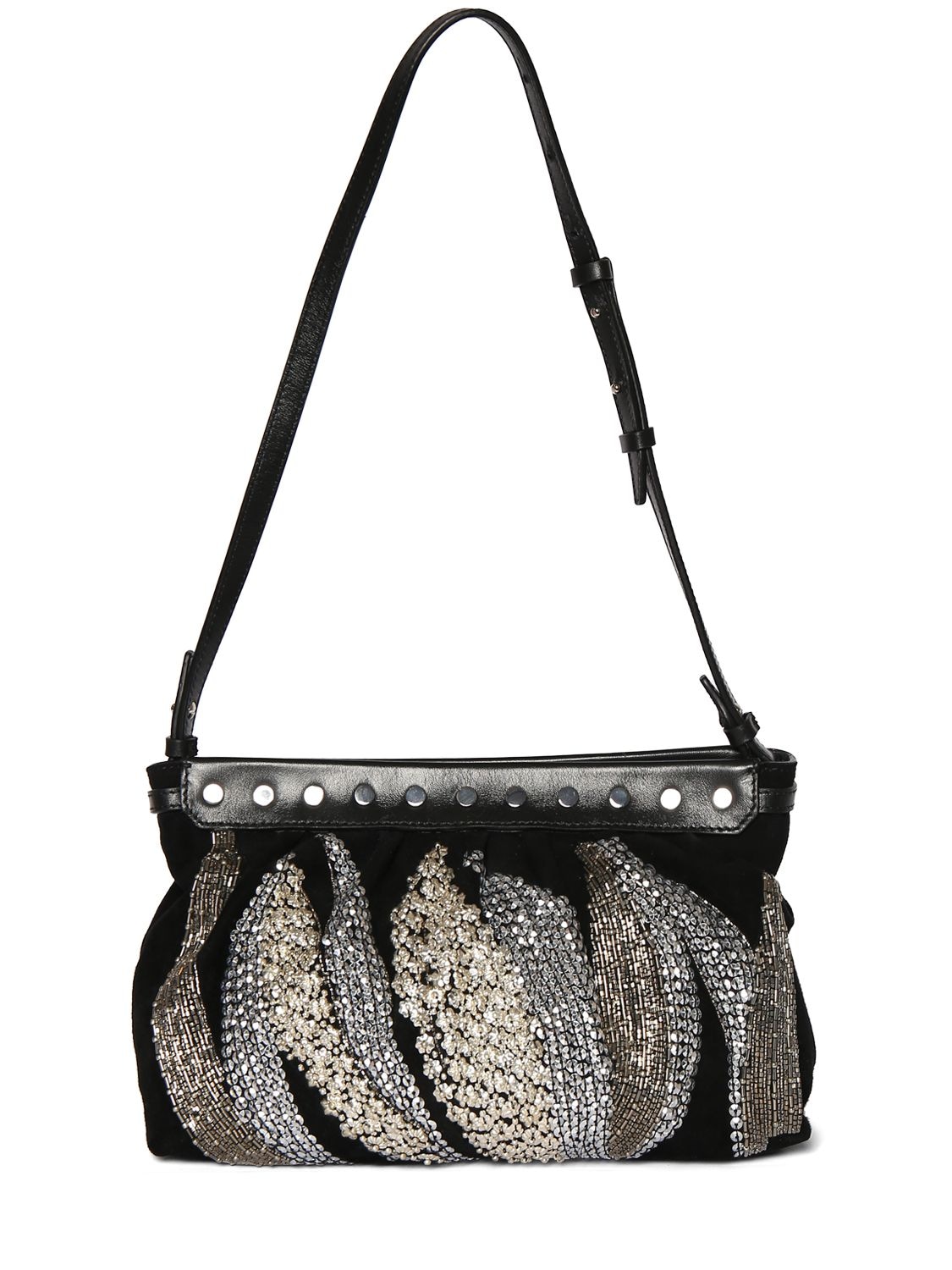 Isabel Marant Luz Medium-gd Leather Shoulder Bag In Black | ModeSens