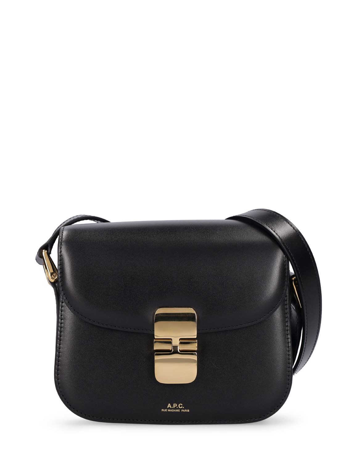 Apc Grace Mini Shoulder Bag In Black Leather In Lzz Black