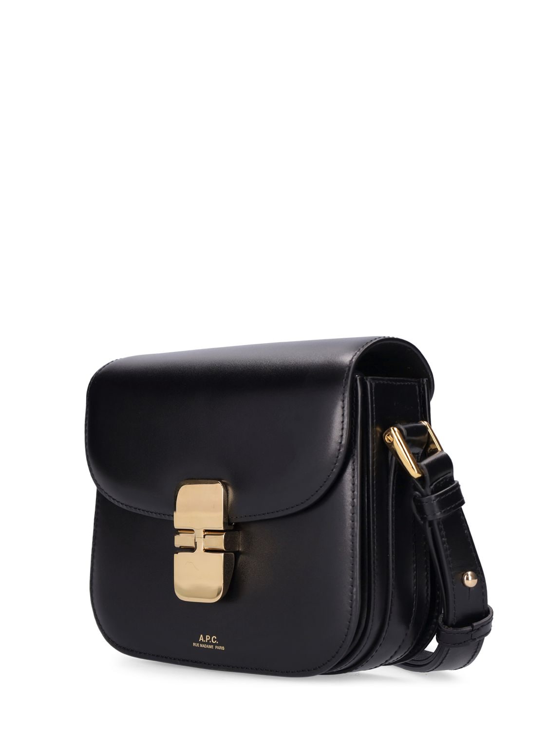 Shop Apc Mini Grace Leather Shoulder Bag In Lzz Black