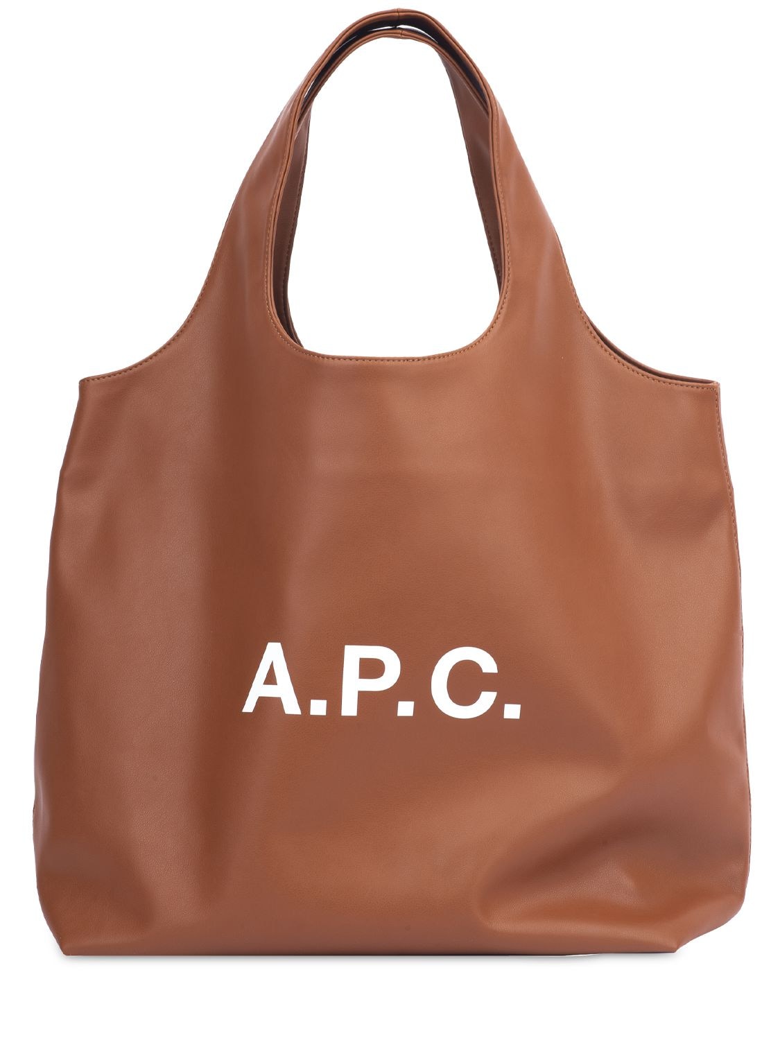Apc Ninon Faux Leather Tote Bag In Cad Hazelnut