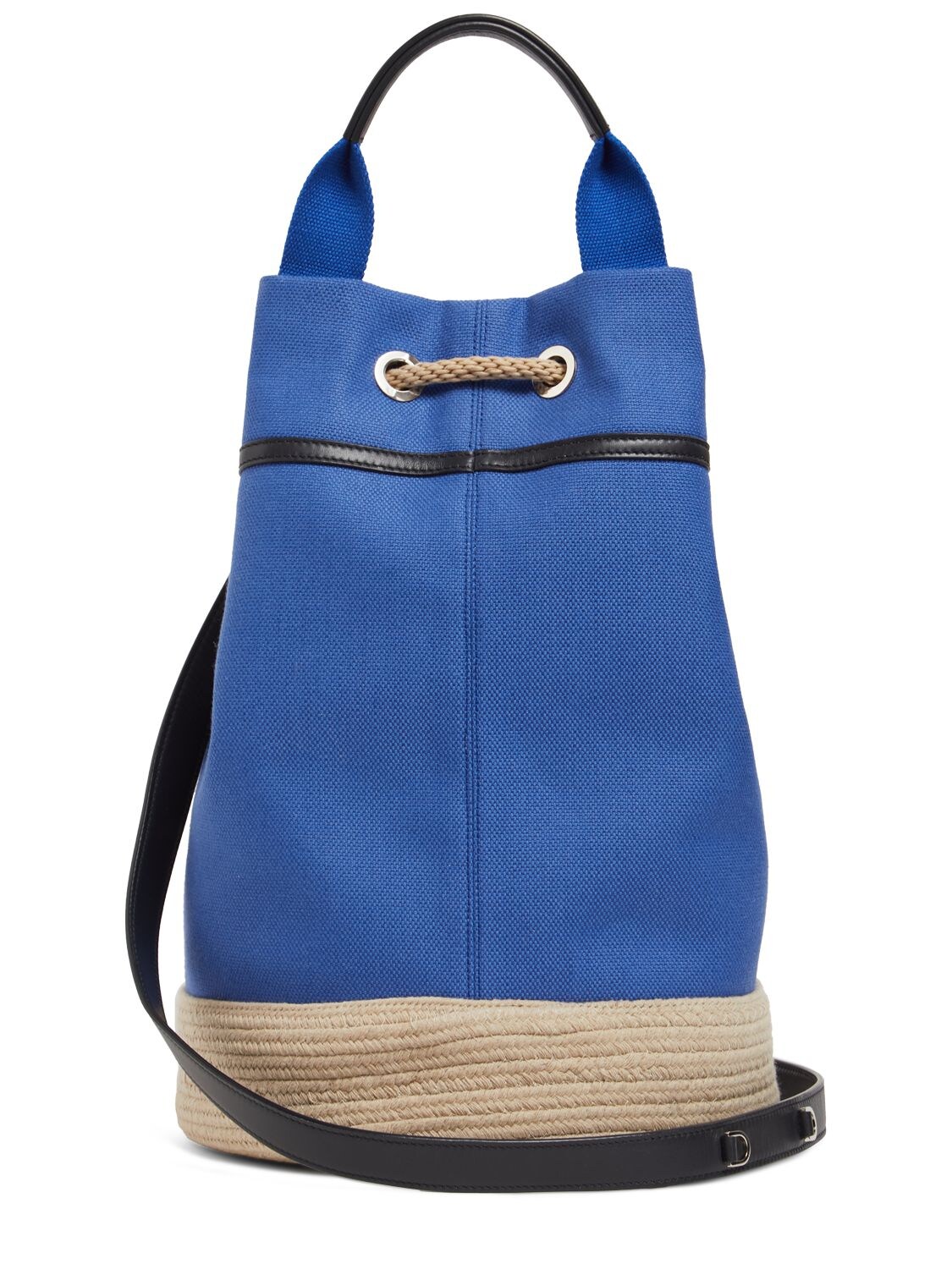 Shop Loro Piana Sailor Canvas Bucket Bag In Navy