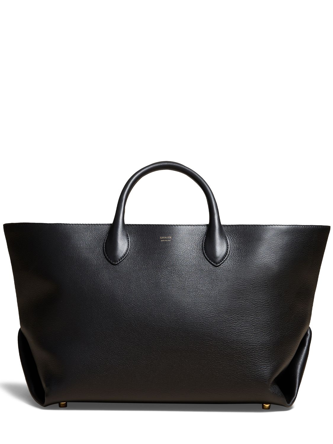 Khaite Medium Amelia Envelope Leather Tote Bag In Black