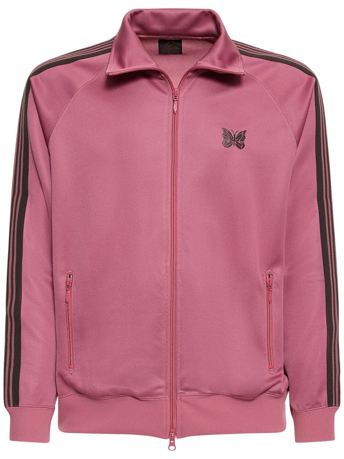 Needles Poly Smooth Track Jacket In Smoke Pink | ModeSens