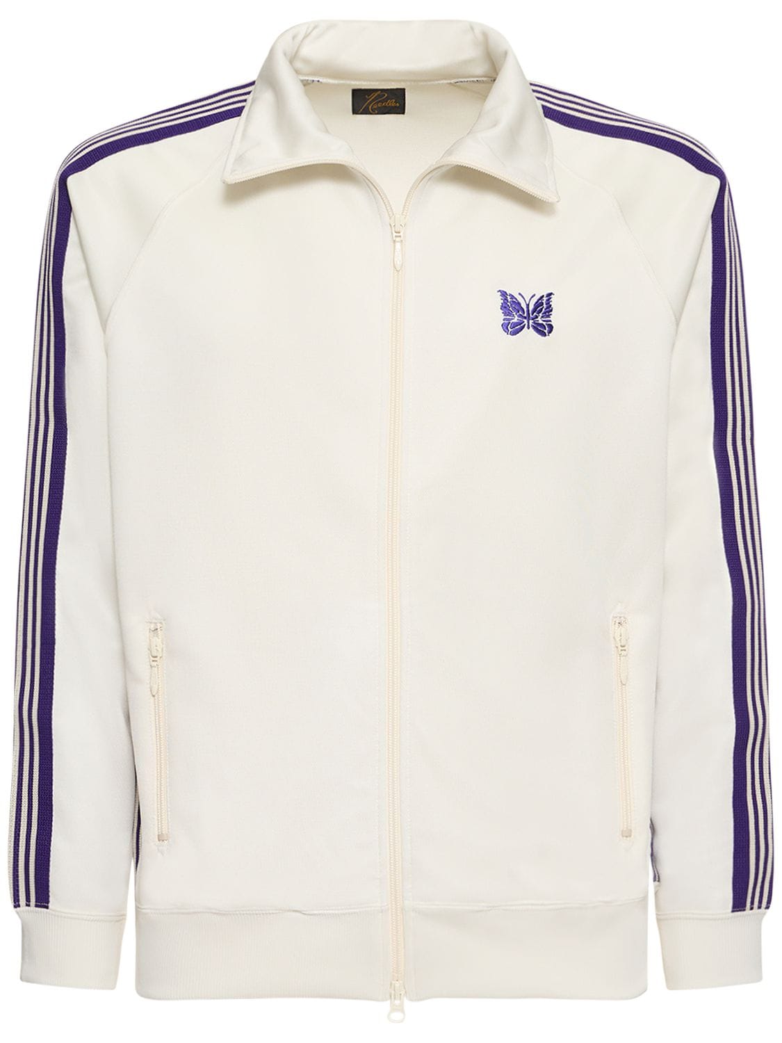 Needles Poly Smooth Track Jacket In Ice White | ModeSens