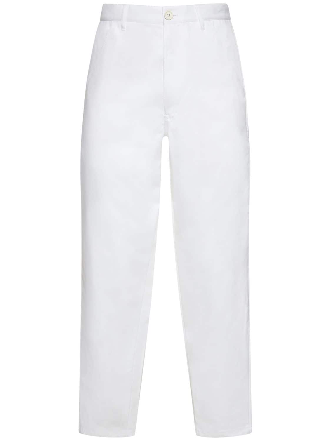 Cotton Twill Plain Pants – MEN > CLOTHING > PANTS