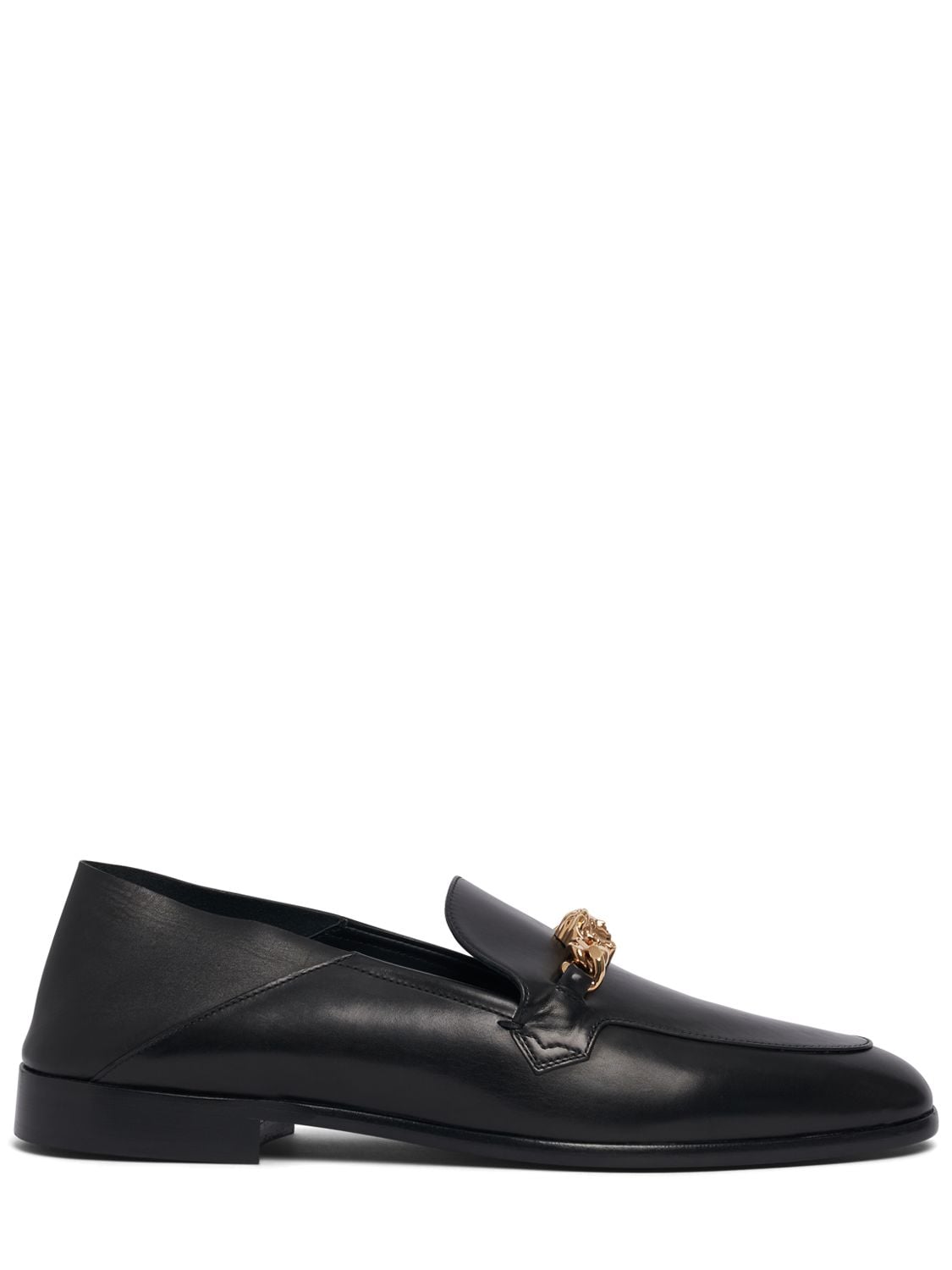 VERSACE Chain Leather Loafers