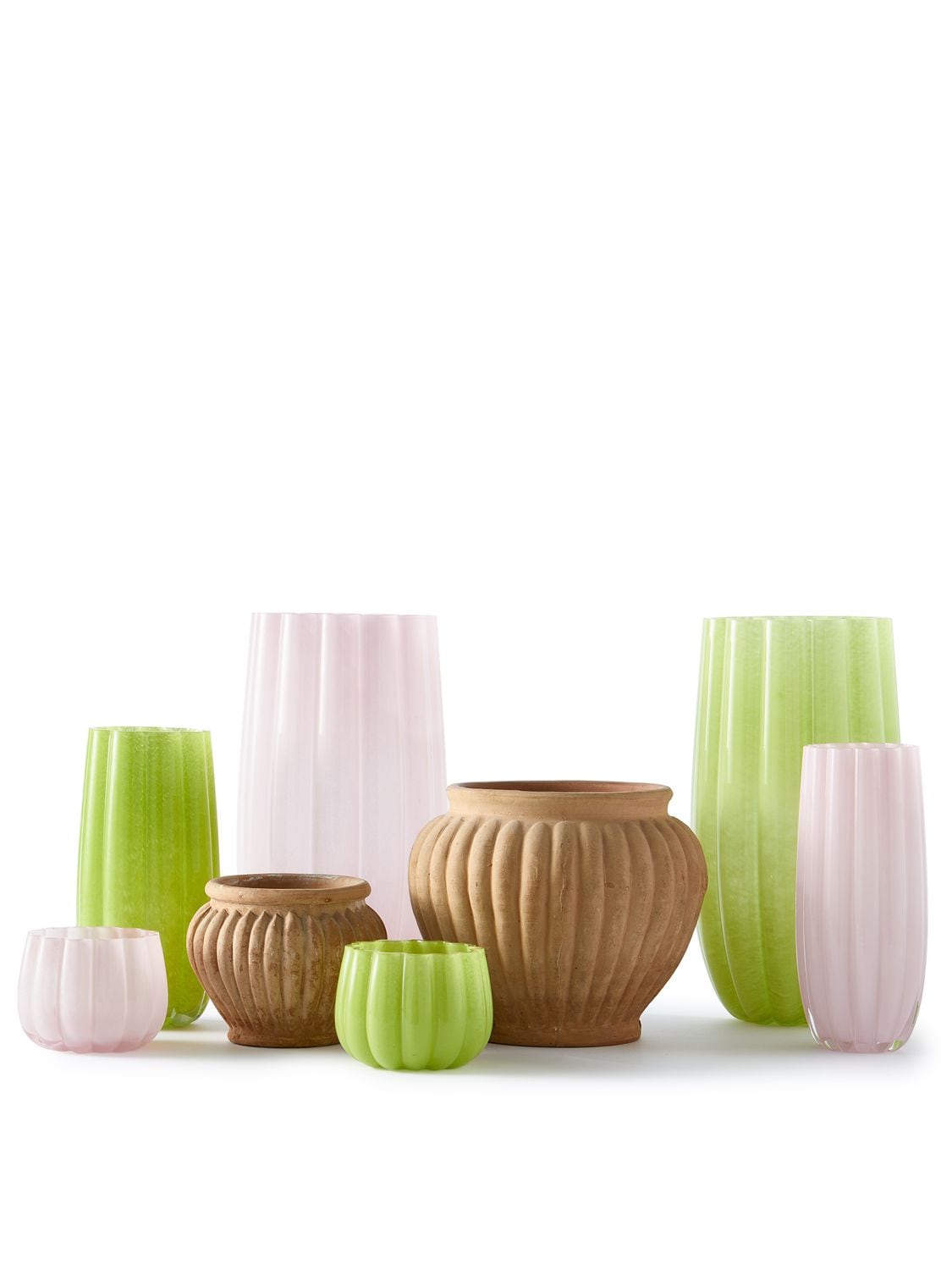 Shop Polspotten Medium Melon Glass Vase In Green