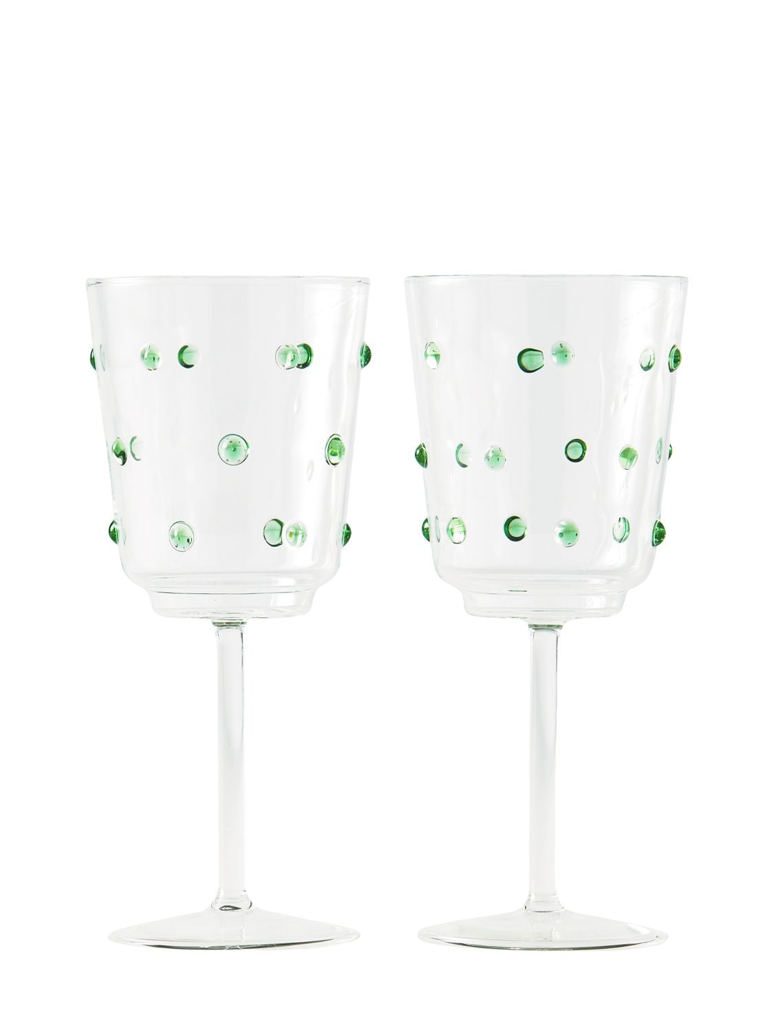 Polspotten Set Of 2 Nob Wine Glasses In Transparent