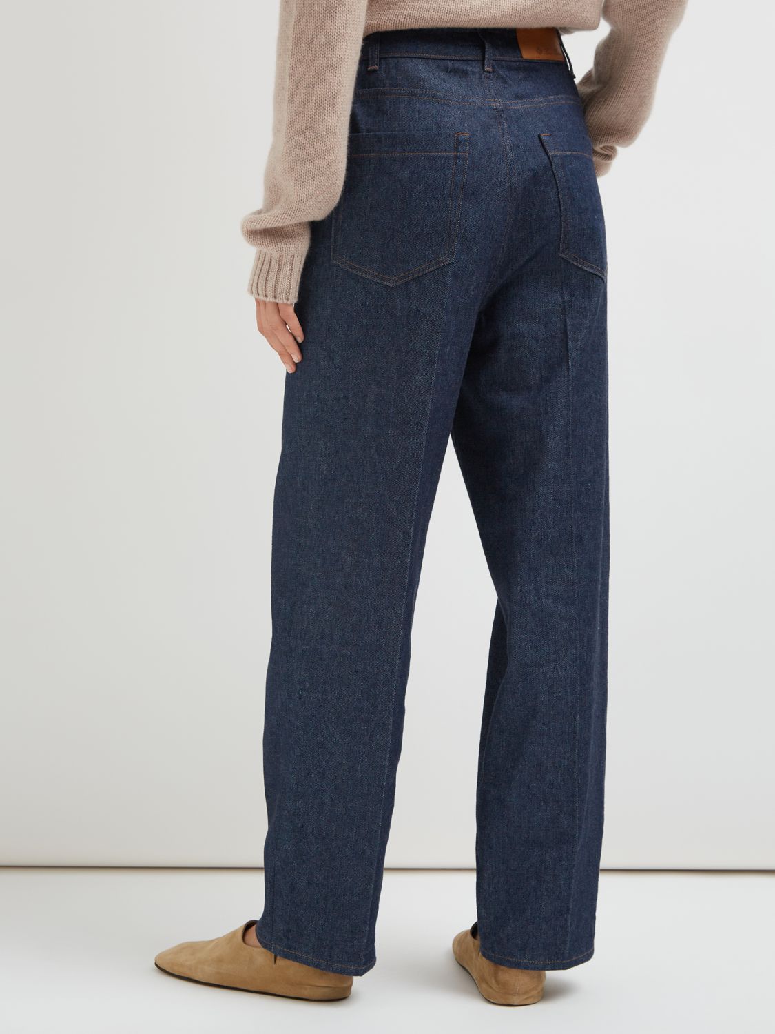 Shop Loro Piana Madley Cotton & Linen Straight Jeans In Denim