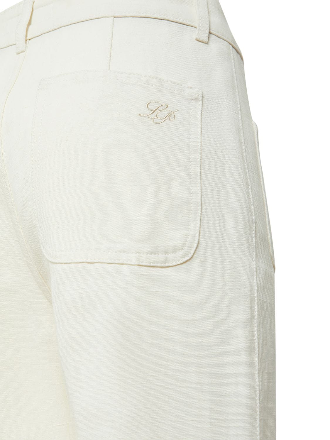 Shop Loro Piana Danbeth Linen & Cotton Wide Pants In White