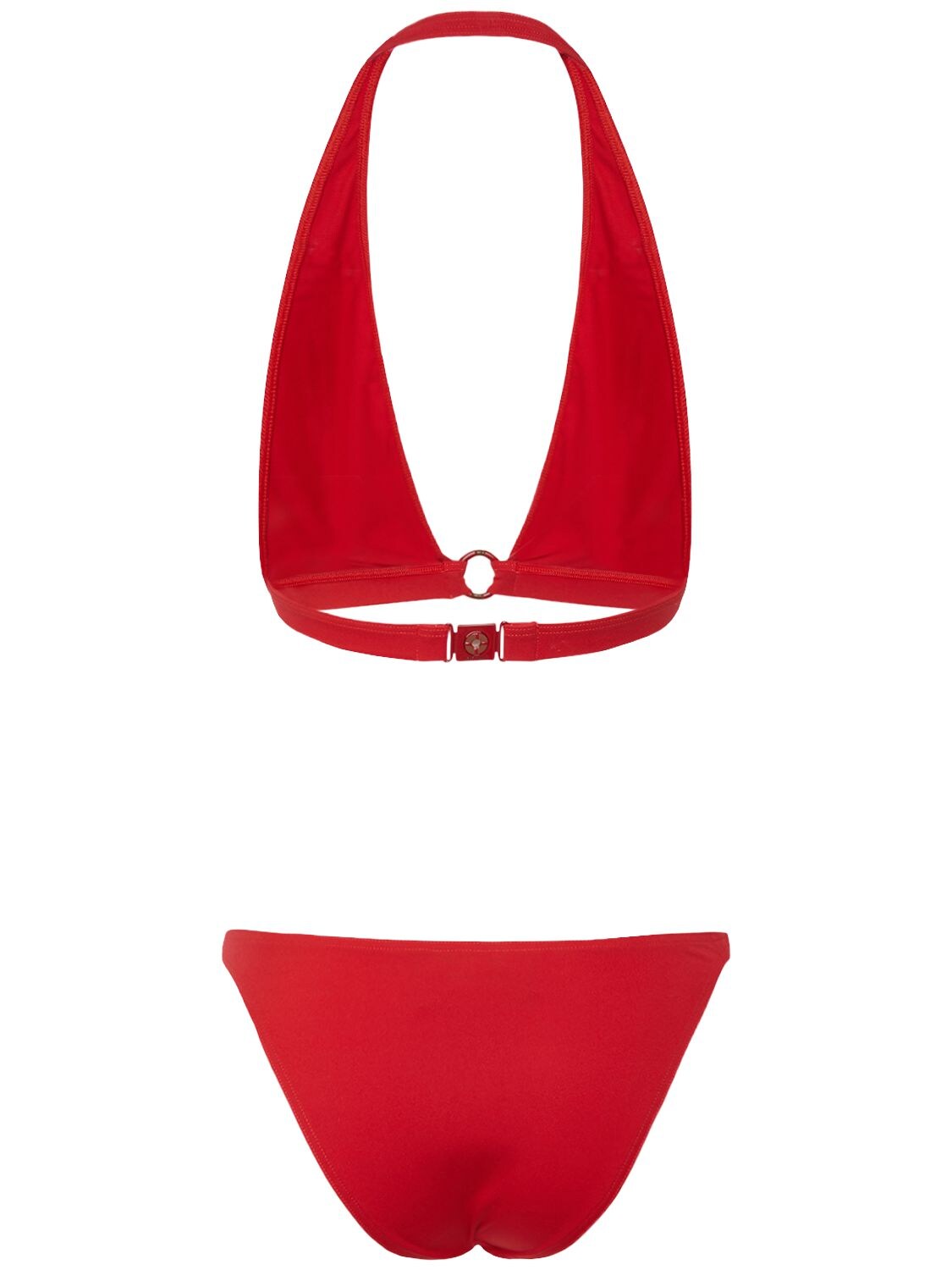 Shop Loro Piana Ring Marine Triangle Jersey Bikini Top In Red