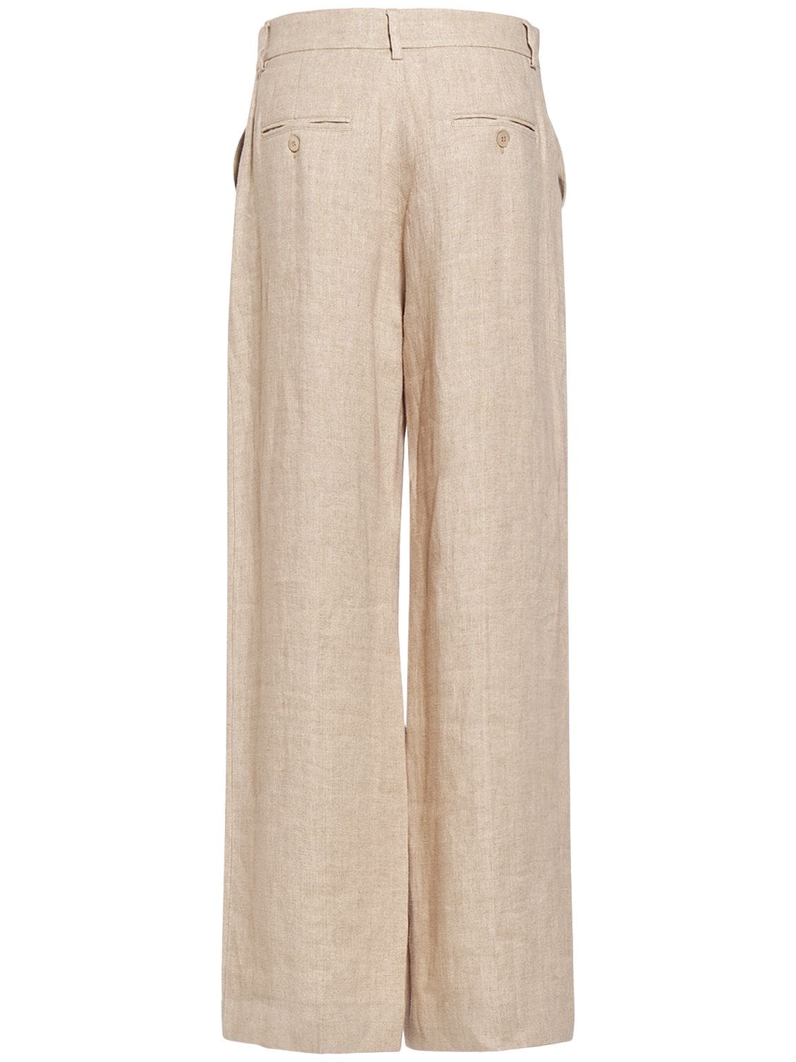 Weekend Max Mara Malizia High Rise Wide Canvas Pants In Clay | ModeSens