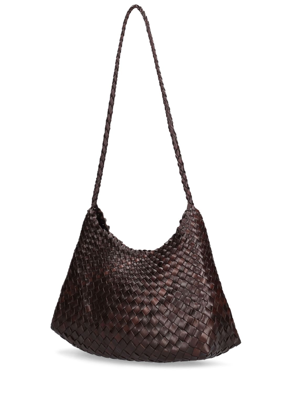 Dragon Diffusion Santa Rosa Handwoven Leather Tote Bag In Dark Brown