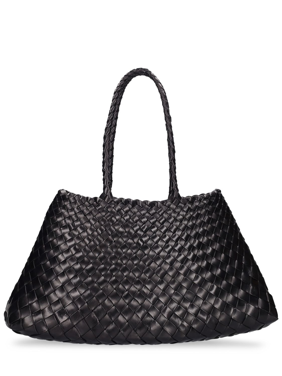Dragon Diffusion Big Santa Croce Leather Tote Bag In Black