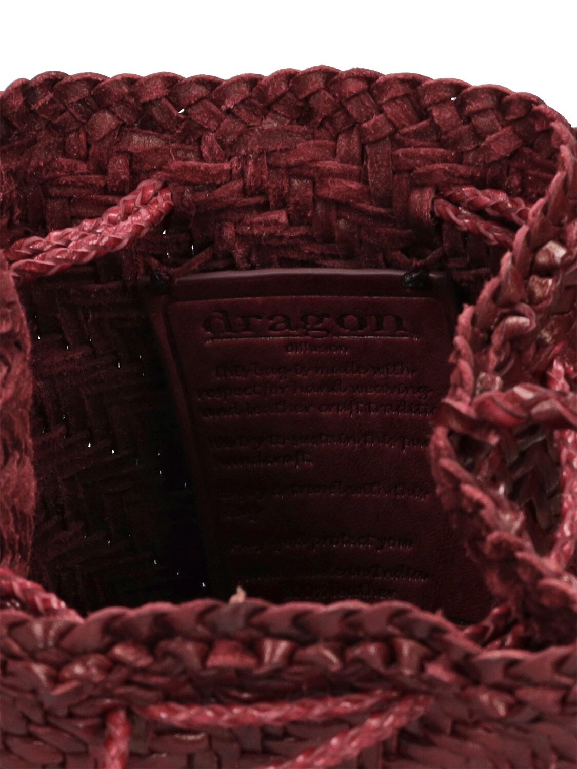 Shop Dragon Diffusion Pompom Double Jump Leather Basket Bag In Bordeaux