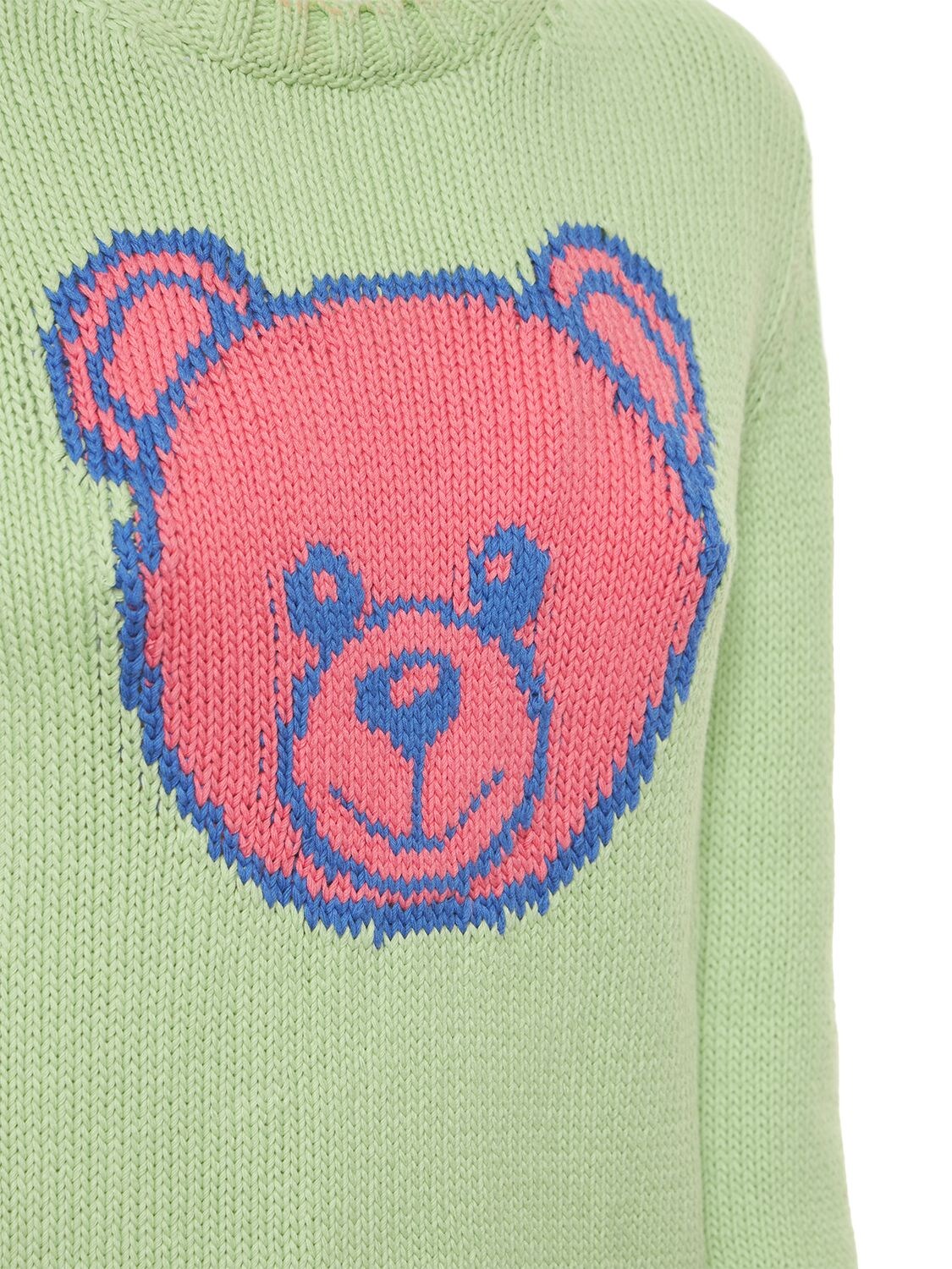 Neomai Vintage Top Stitch Teddy Bear Crewneck