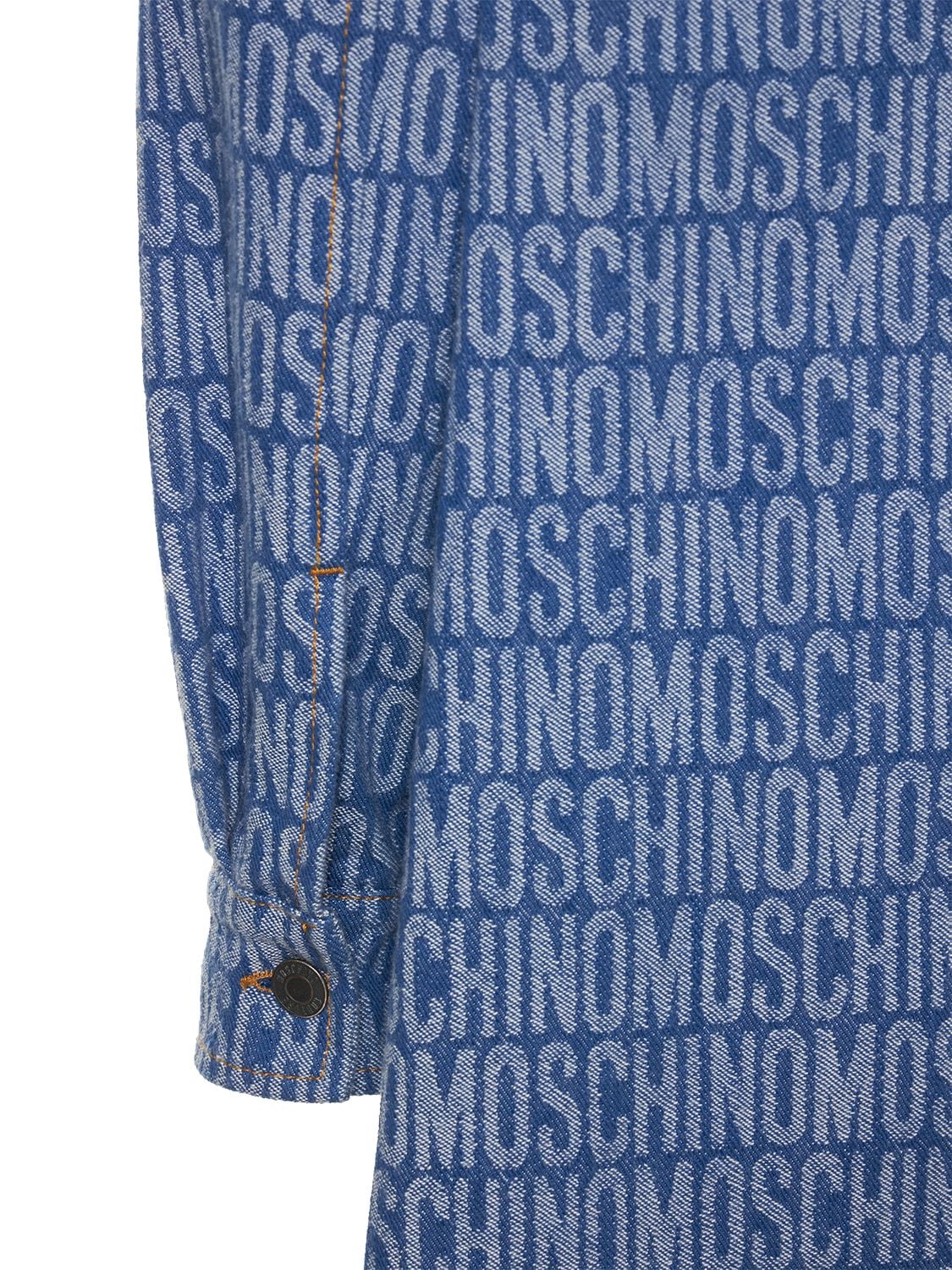 Moschino Blue Jacquard Denim Jacket