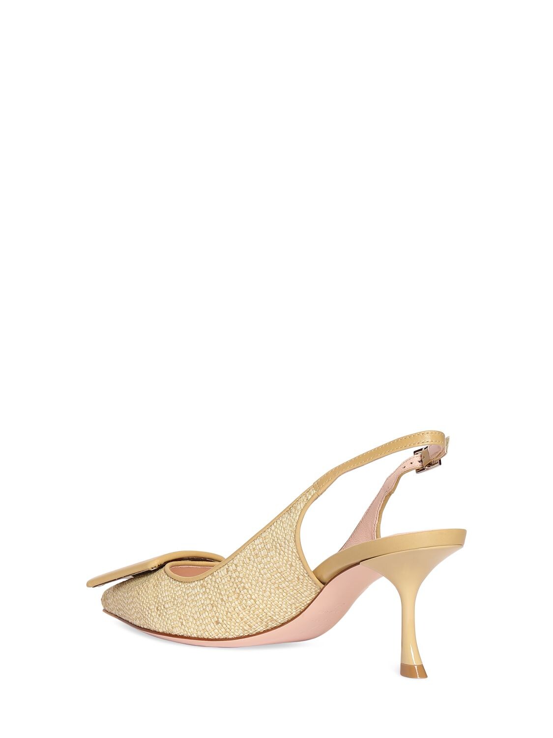 Shop Roger Vivier 65mm Viv In The City Slingback In Beige,brown