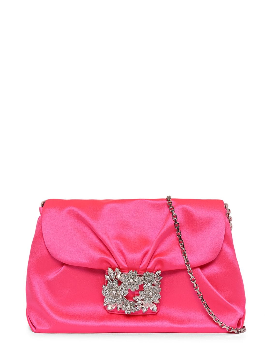 Pochette En Satin Drapé Rv Bouquet