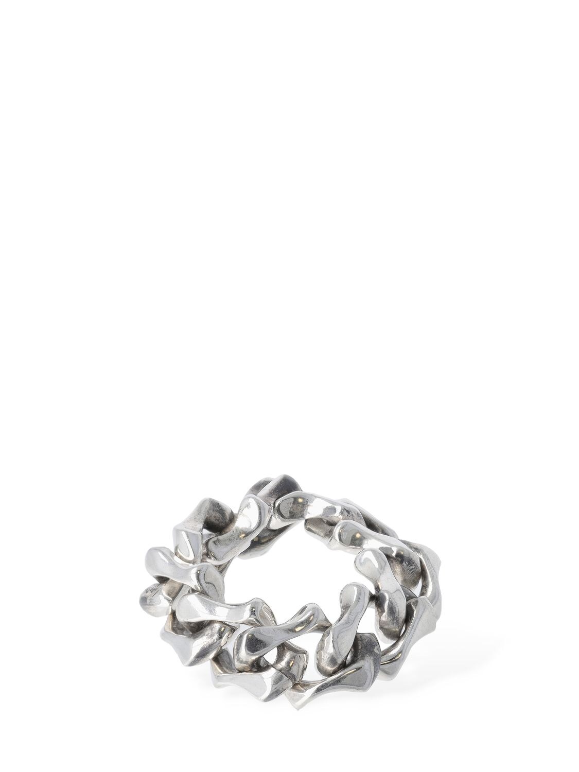 Shop Emanuele Bicocchi Sharp Link Chain Ring In 실버