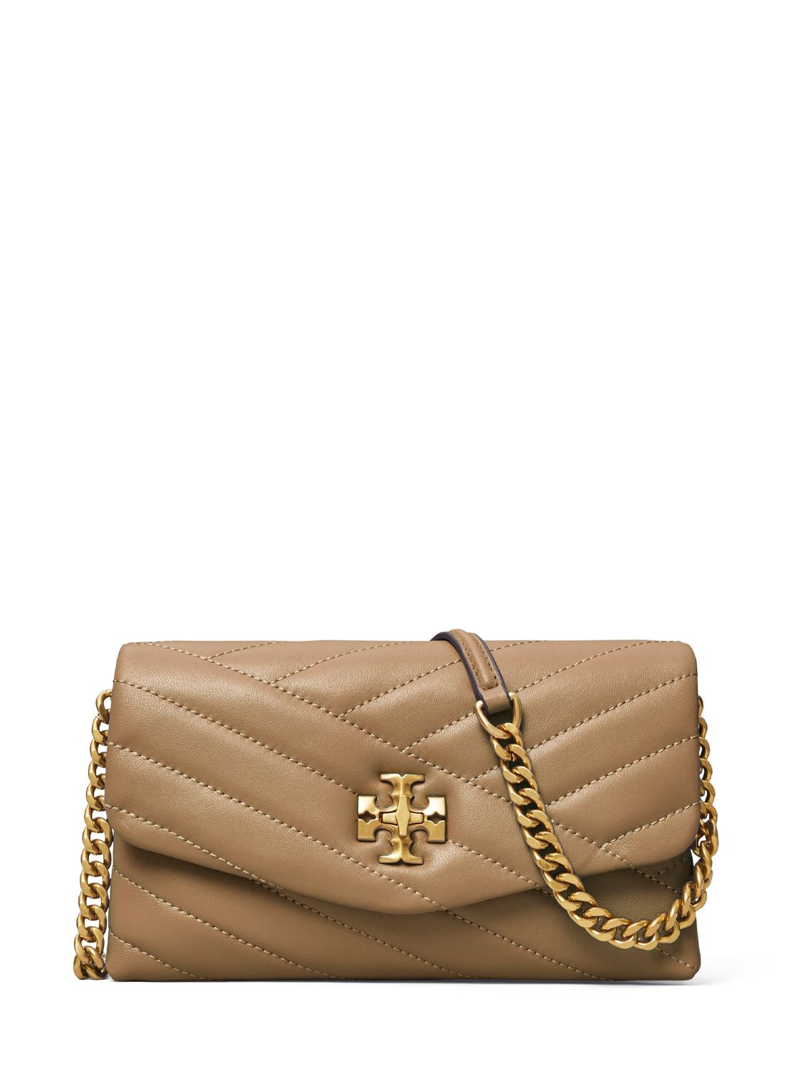 Kira Chevron Leather Shoulder Bag