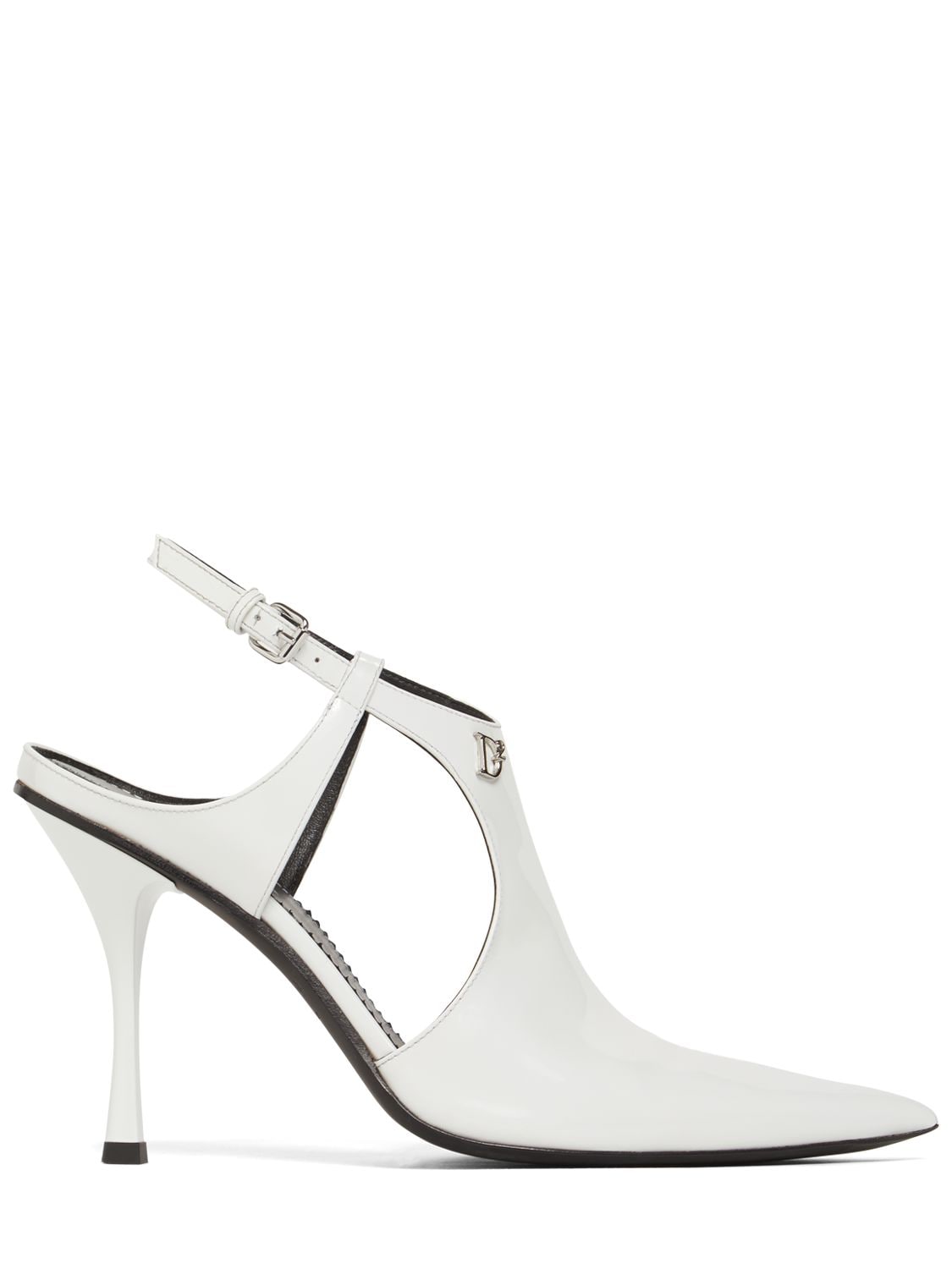DSQUARED2 100MM PATENT LEATHER SLINGBACK PUMPS