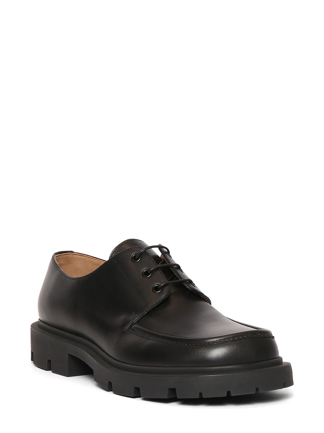 Maison Margiela Ivy Leather Lace-up Derby Shoes In Black | ModeSens