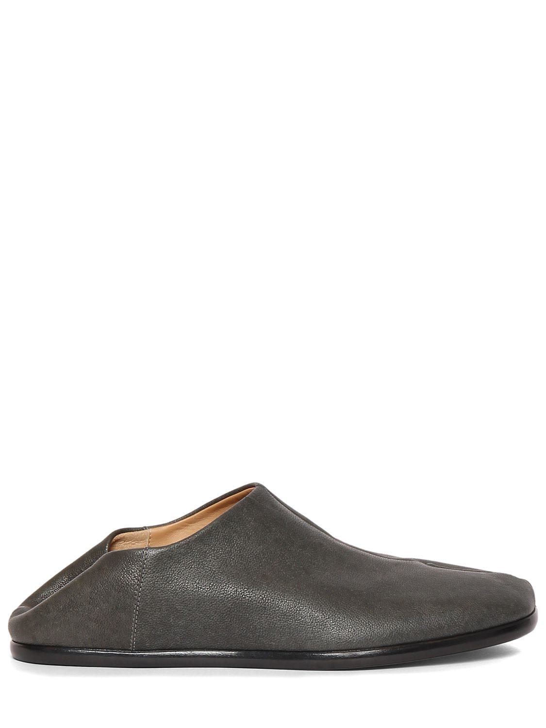 Camel Leather Tabi Babouche Mules – MEN > SHOES > SLIPPERS