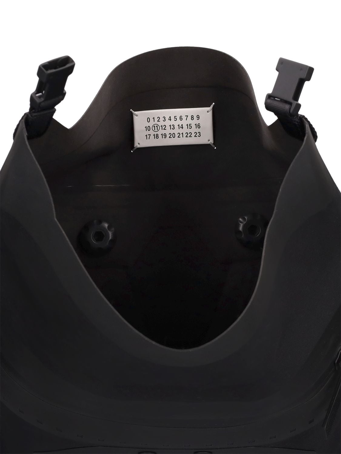 Shop Maison Margiela Mackintosh Cotton Blend Backpack In Black