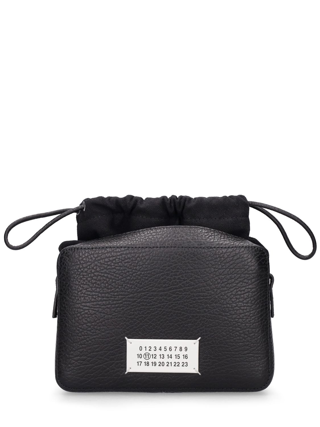 Maison Margiela Medium Grainy Leather Camera Bag In Black