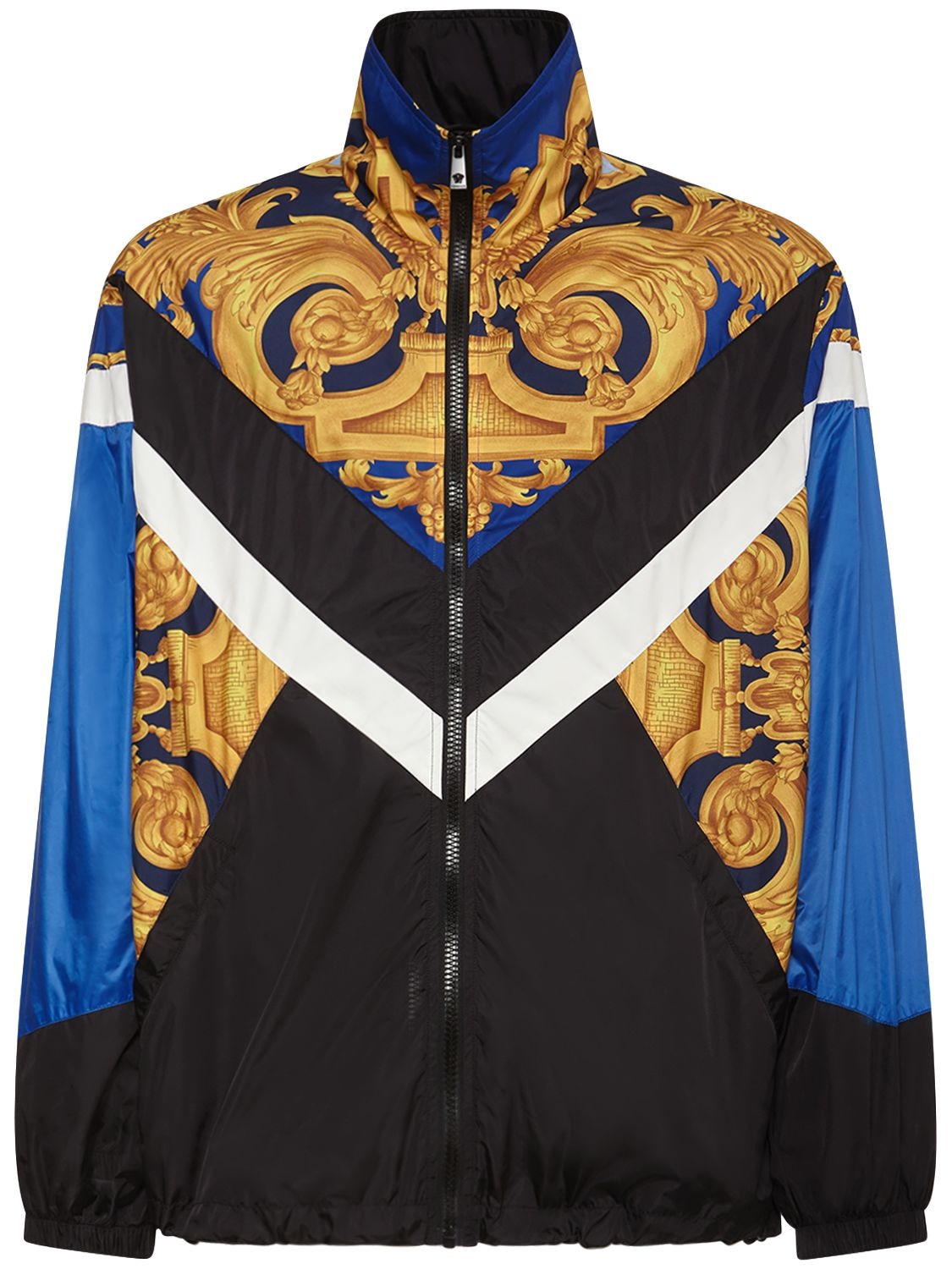 Versace Heritage Print Zip-up Track Jacket In Multicolor