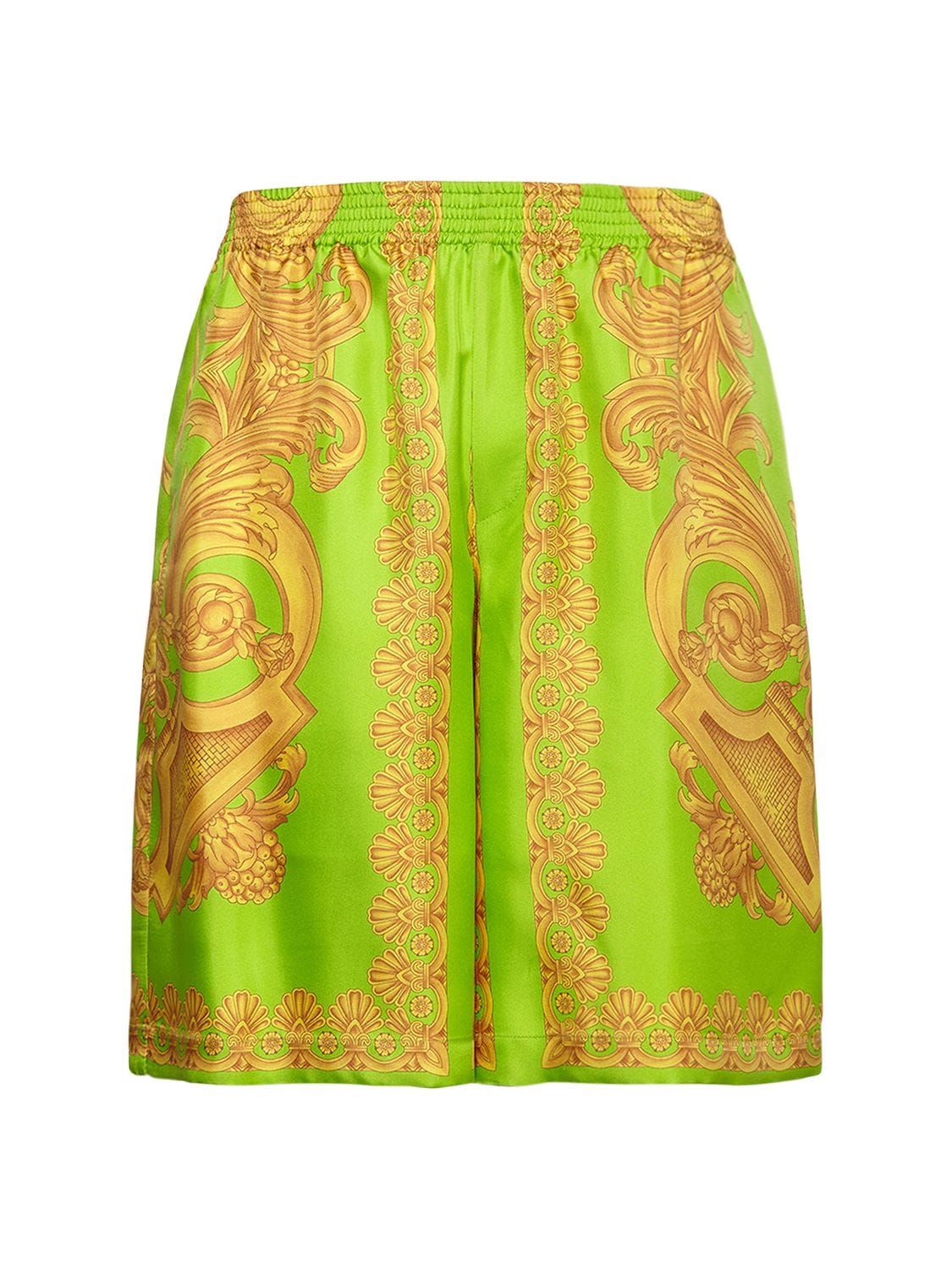 VERSACE Heritage Print Silk Twill Shorts