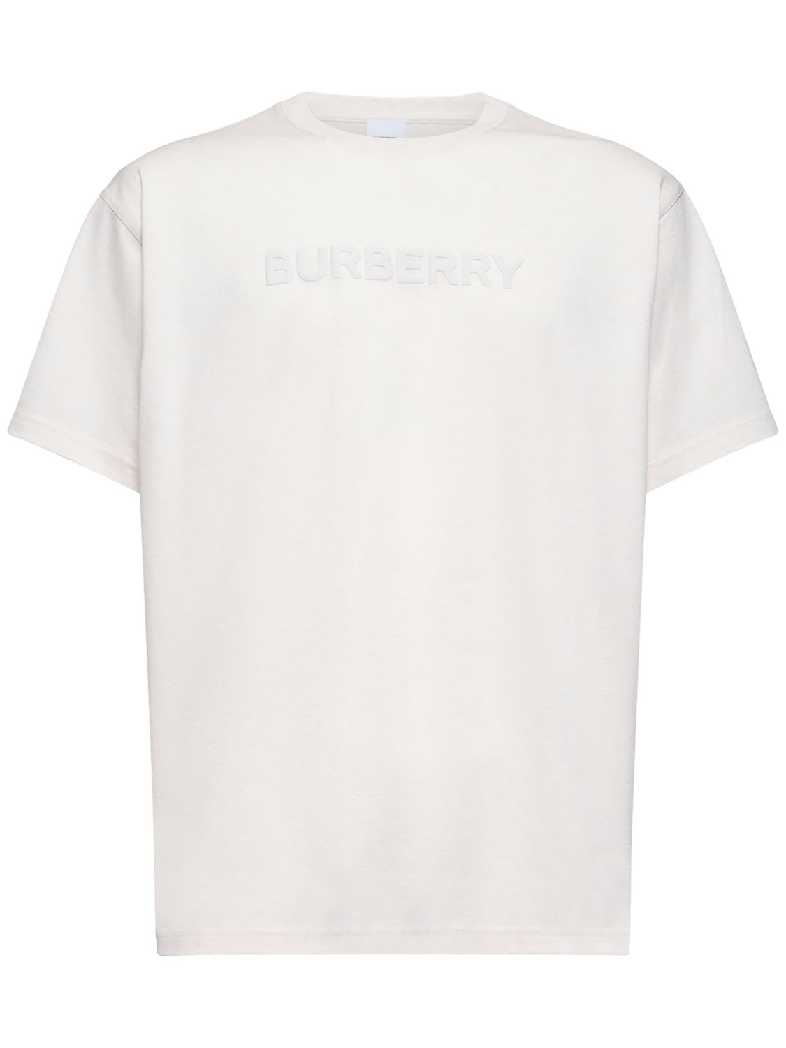 BURBERRY ロゴプリント Tシャツ 8068709-A4187 OATMEAL MELANGE Burberry Logo Print Jersey T-Shirt In Oatmeal Melange, Size