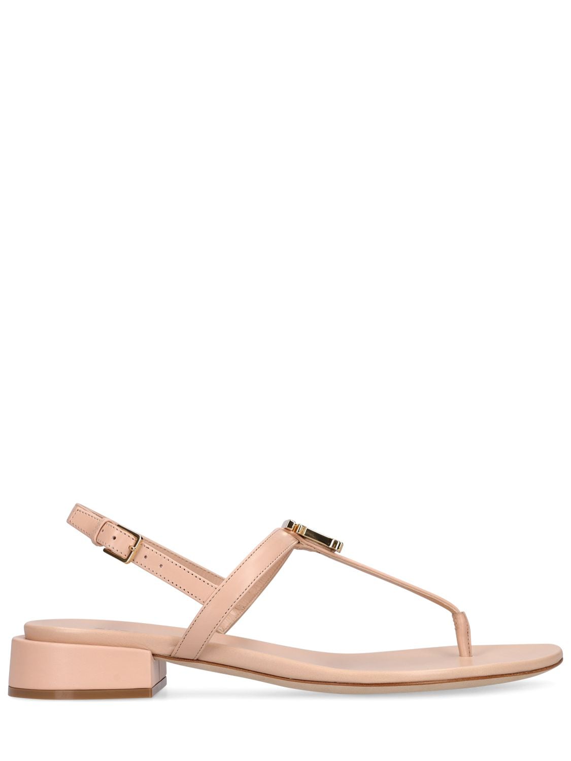 Burberry Emily T-strap Slingback Sandals In Pale Beige