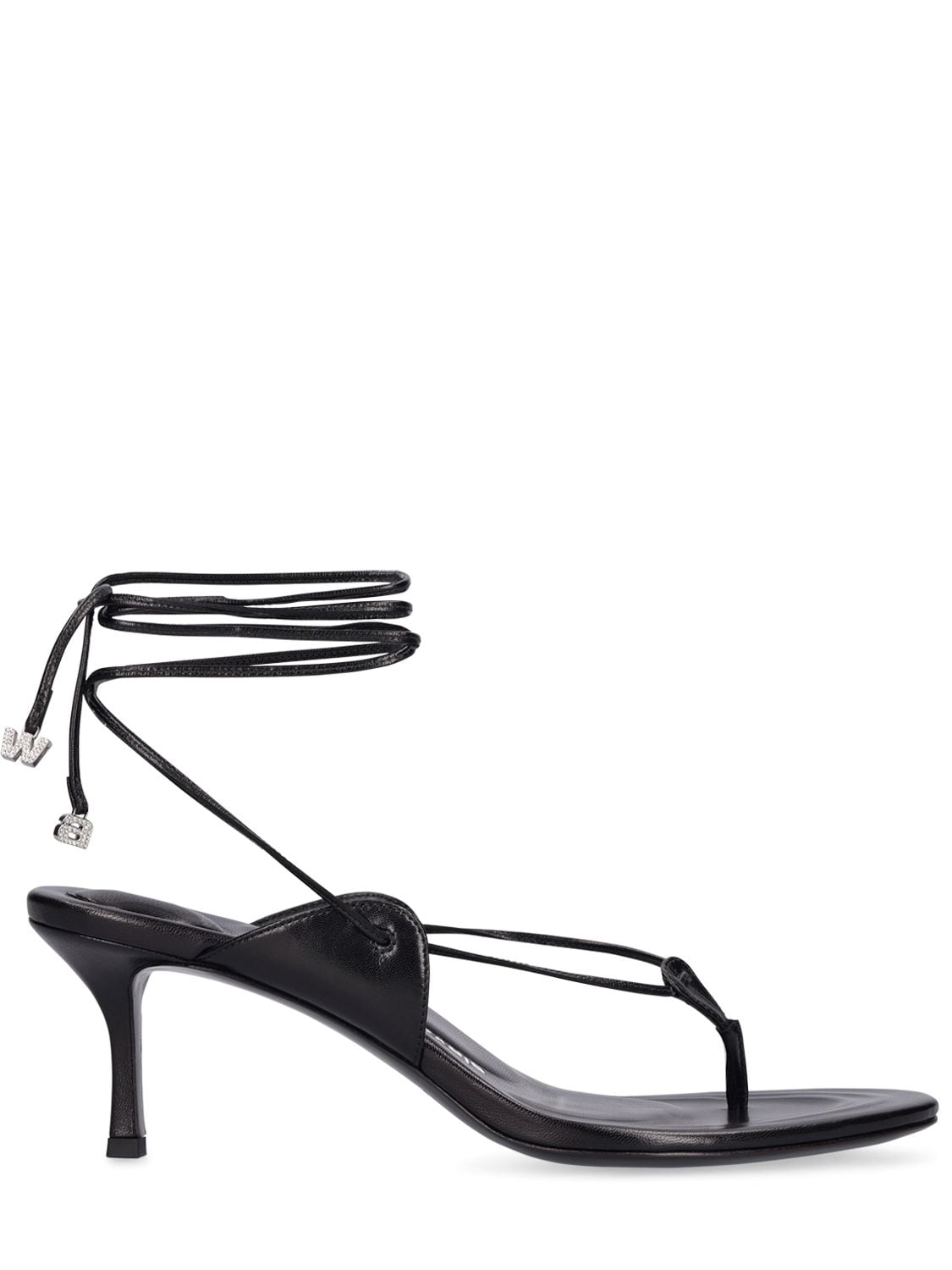 ALEXANDER WANG 65MM LUCIENNE LEATHER THONG SANDALS