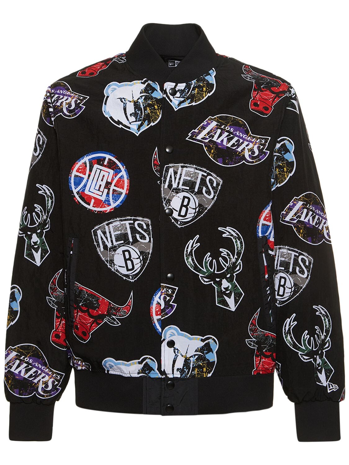 New Era LA Lakers varsity jacket in black