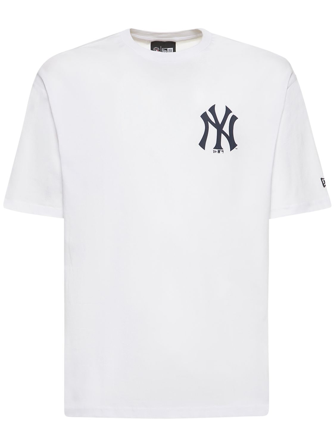 New Era Ny Yankees Back Print Cotton T-shirt In White