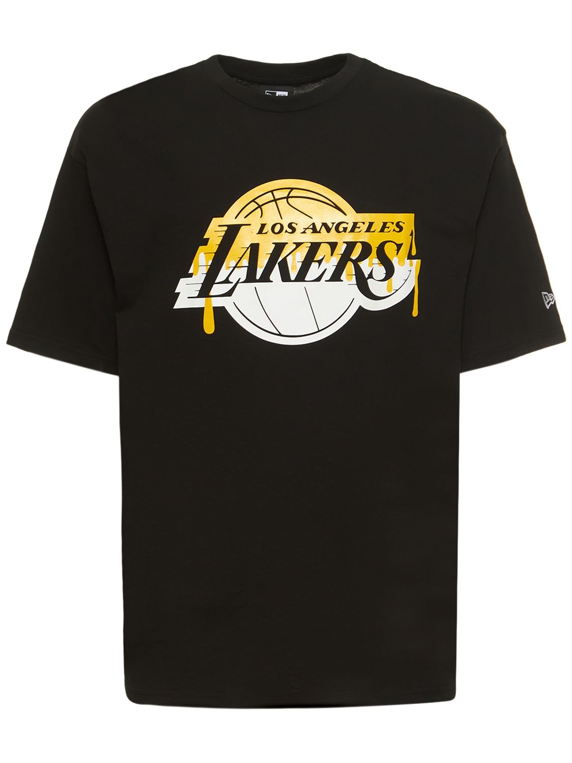 La Lakers Drip Logo Cotton T-shirt – MEN > CLOTHING > T-SHIRTS