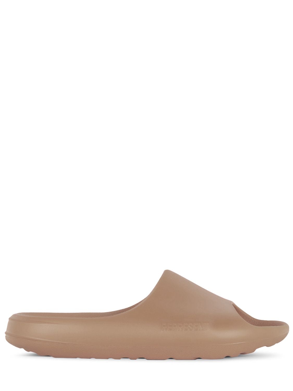 Represent Rubber Slide Sandals In Mushroom