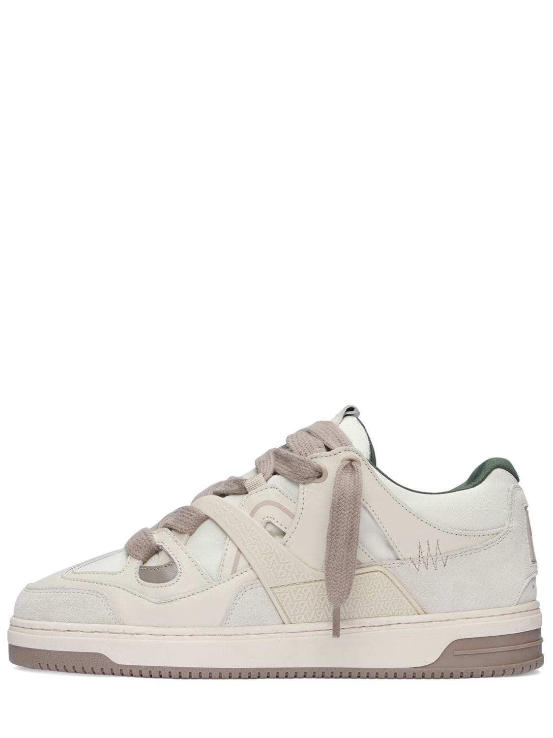 Shop Represent Bully Leather Sneakers In Buttercream