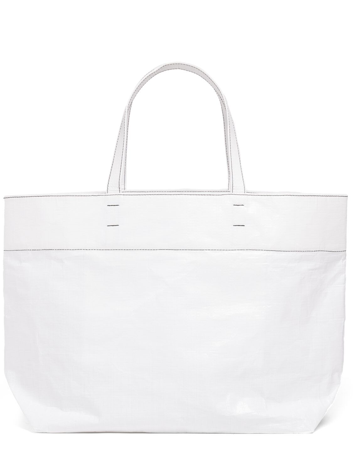 Shop N°21 Logo Print Nylon Top Handle Bag In White