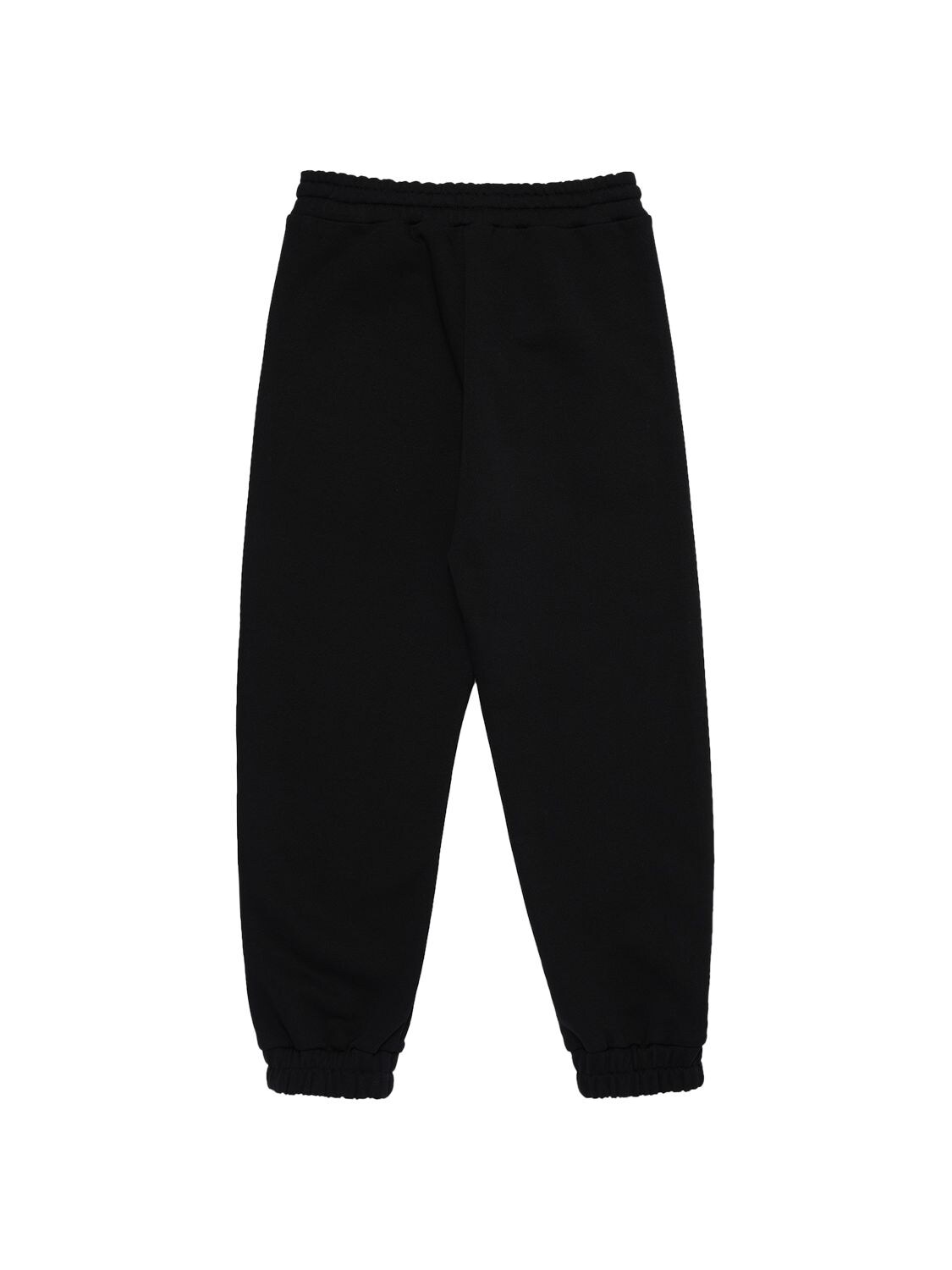 Shop N°21 Logo Printed Cotton Sweatpants In Black